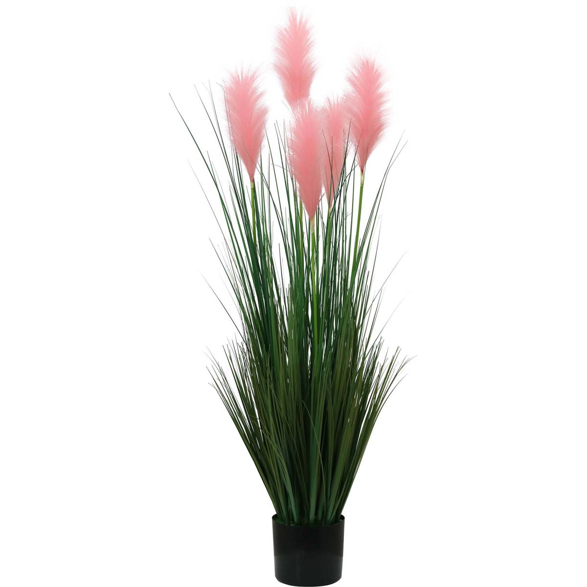 Jardindeco - Graminées et plumeaux de la Pampas artificiels hauteur 116 cm Plumeaux roses - Image 1