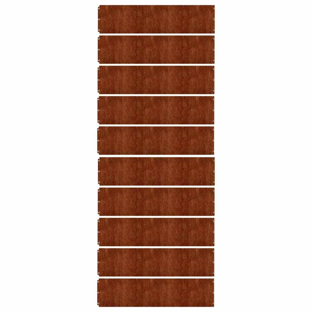 Bordure pelouse acier corten jardins cours blocage racines 10,3m x 25cm rouillé - ComfortXL Outdoor Living - Image 4