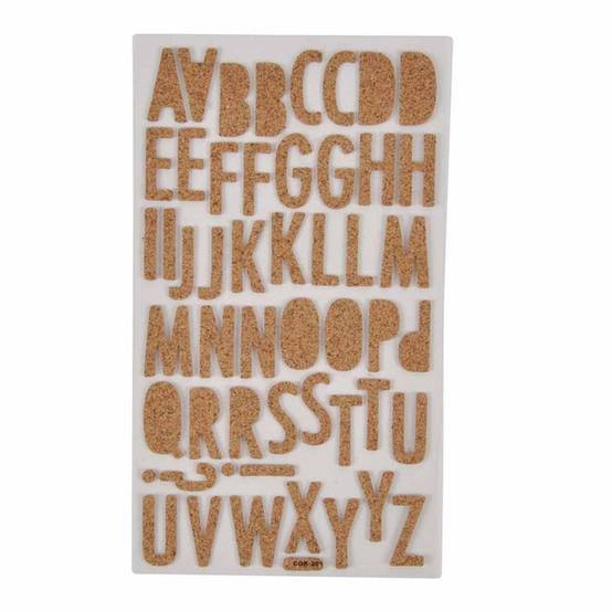 Stickers Alphabet "Liège" 12x16cm Naturel - Image 1
