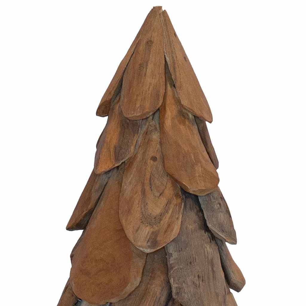 Maison Chic - Sapin de Noël | Arbre de Noël avec support Marron 90 cm Bois de teck solide Maison Chic - Image 7