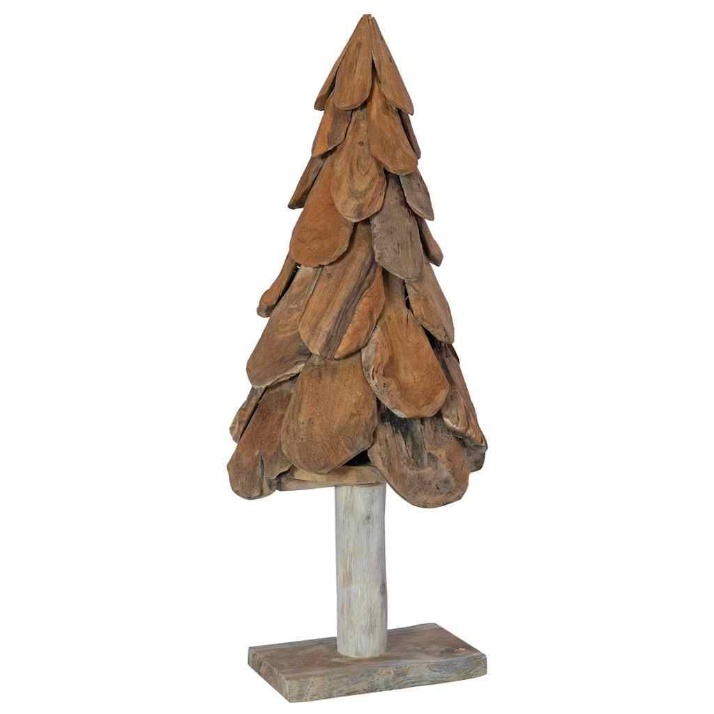 Maison Chic - Sapin de Noël | Arbre de Noël avec support Marron 90 cm Bois de teck solide Maison Chic - Image 1