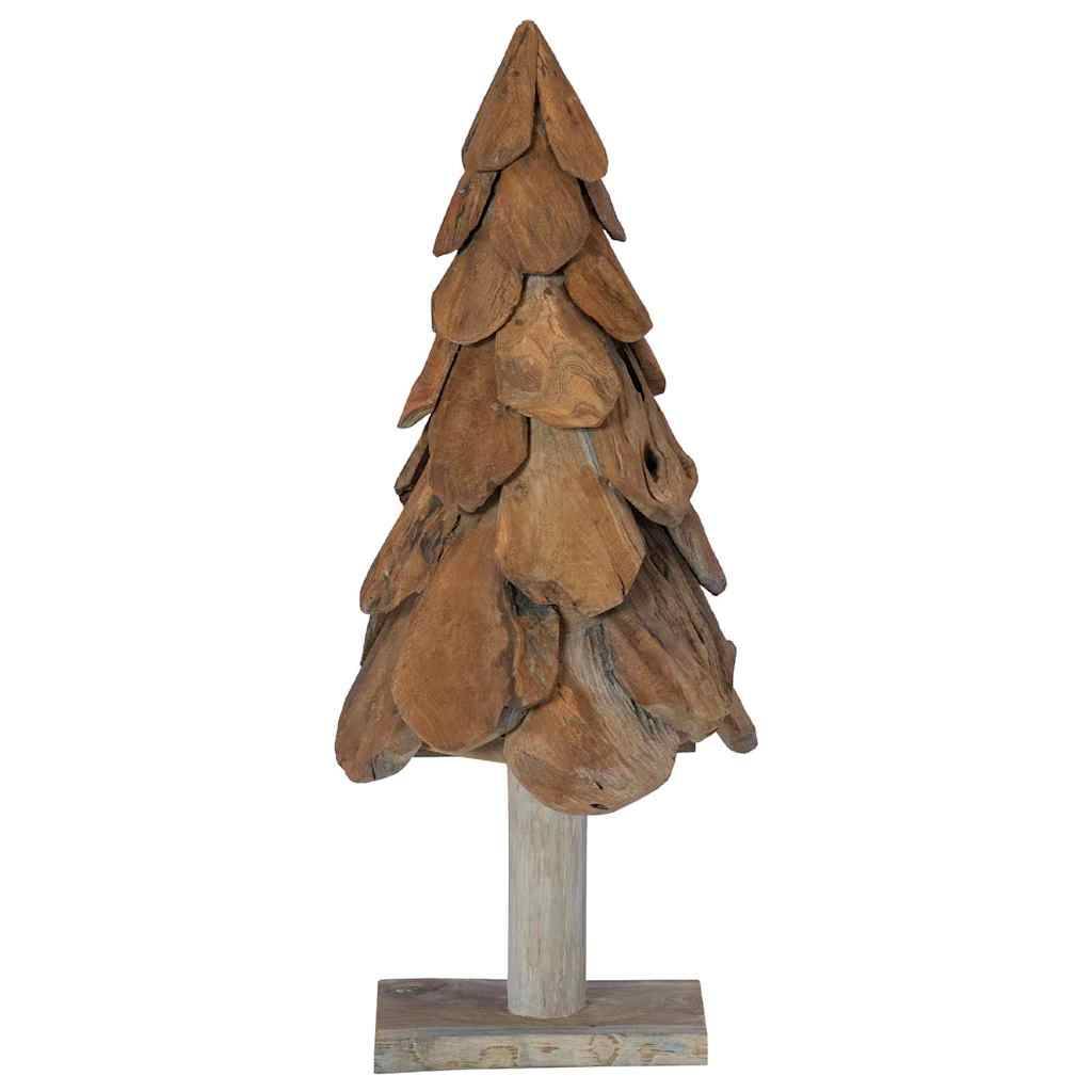 Maison Chic - Sapin de Noël | Arbre de Noël avec support Marron 90 cm Bois de teck solide Maison Chic - Image 6