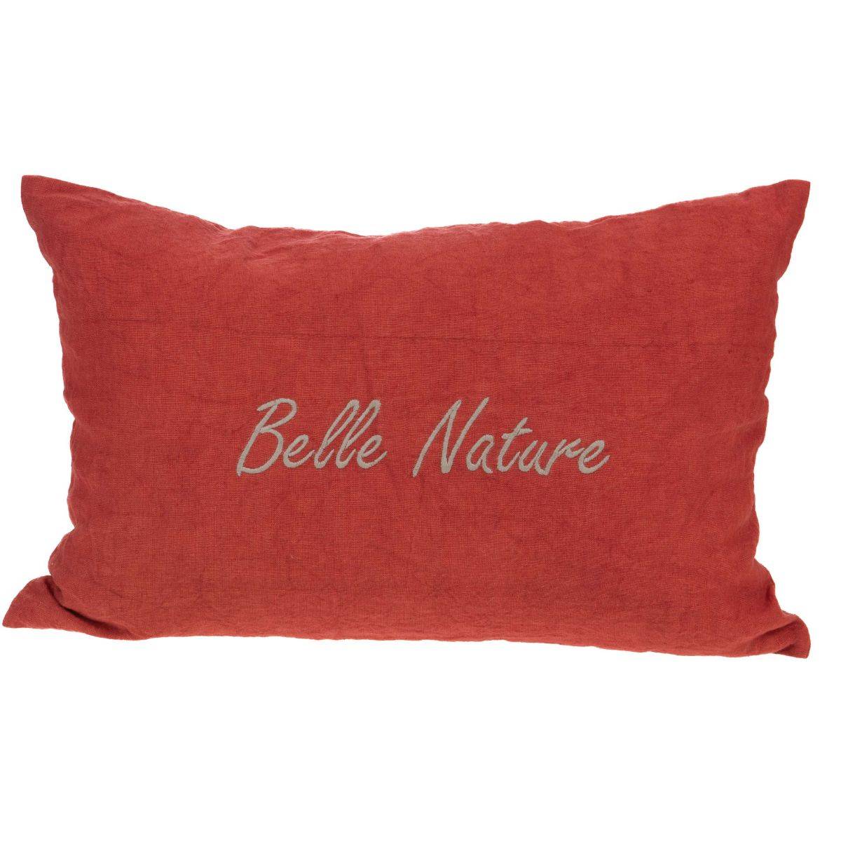 Amadeus - Coussin à message Nature 40 x 60 cm Terracotta - Image 1