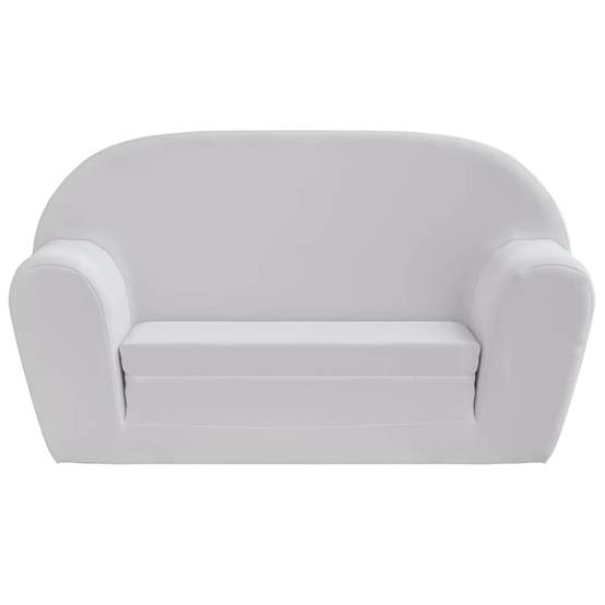 Chaise longue | Transat | Bain de soleil pliable pour enfants gris clair - Image 4