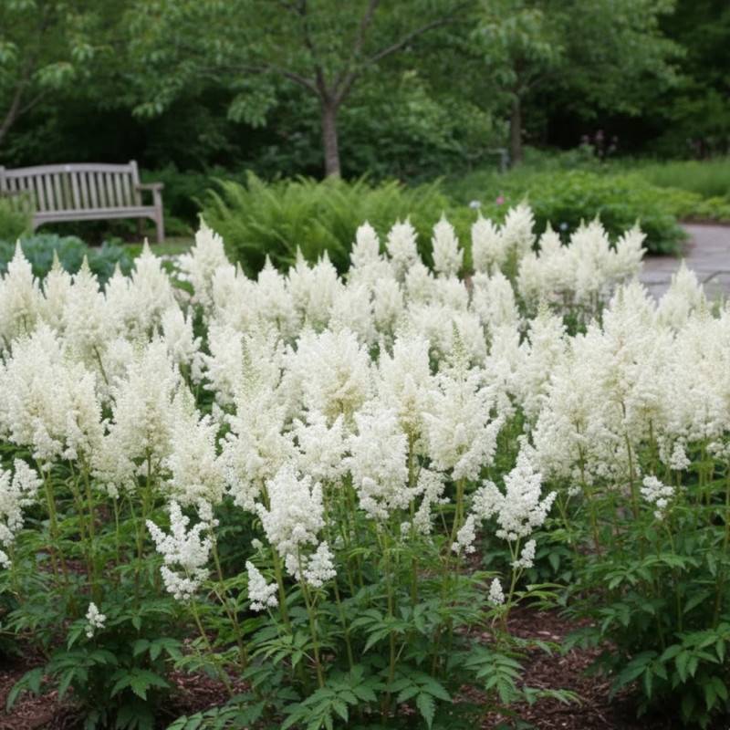 Astilbe d'Arends Bumalda à fleurs Blanche/ - feuillage Caduc - Godet - 5/20 cm - Image 1