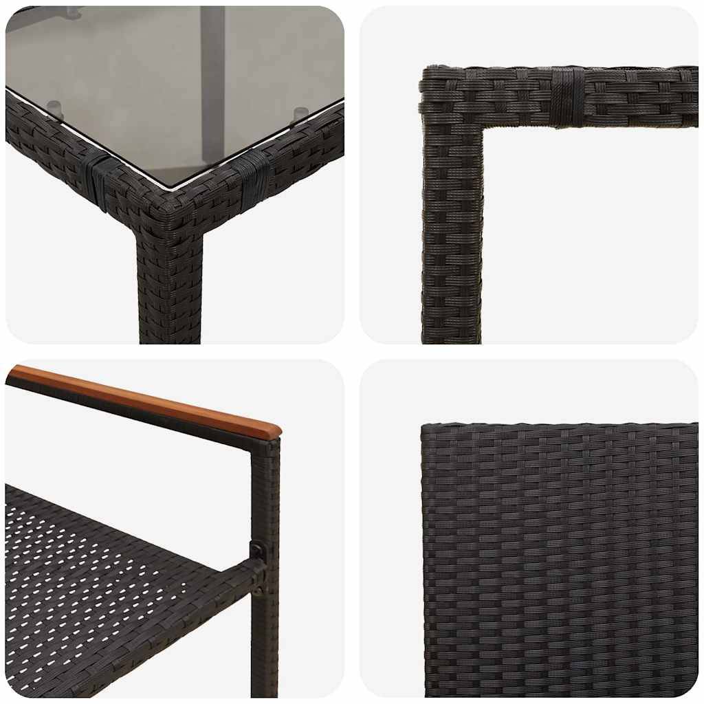 Vidaxl - Ensemble de salle à manger pour jardin 5 pcs Noir polyrotin vidaXL 3365387 - Image 10