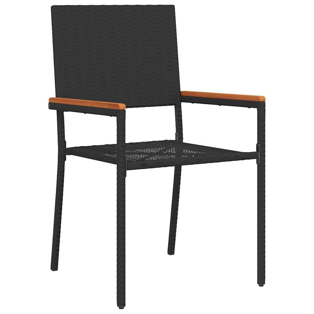 Vidaxl - Ensemble de salle à manger pour jardin 5 pcs Noir polyrotin vidaXL 3365387 - Image 7