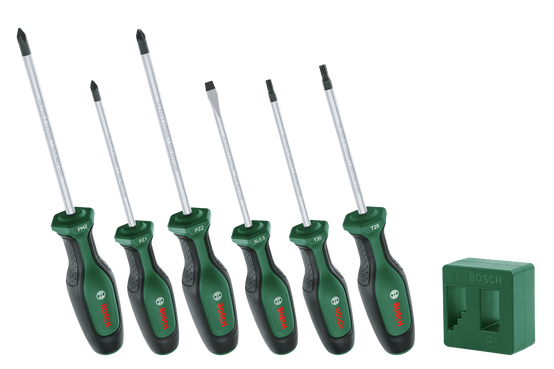 Bosch - Set de tournevis haute performance - 6 pièces + Magnétiseur - BOSCH - 1600A02W7L - Image 1