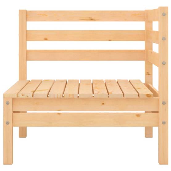 ComfortXL - Petit Salon de Jardin Bas 4 Pièces Bois de Pin Massif Modules Canapé et Table Basse Style Rustique Brun – ComfortXL Outdoor Living - Image 4
