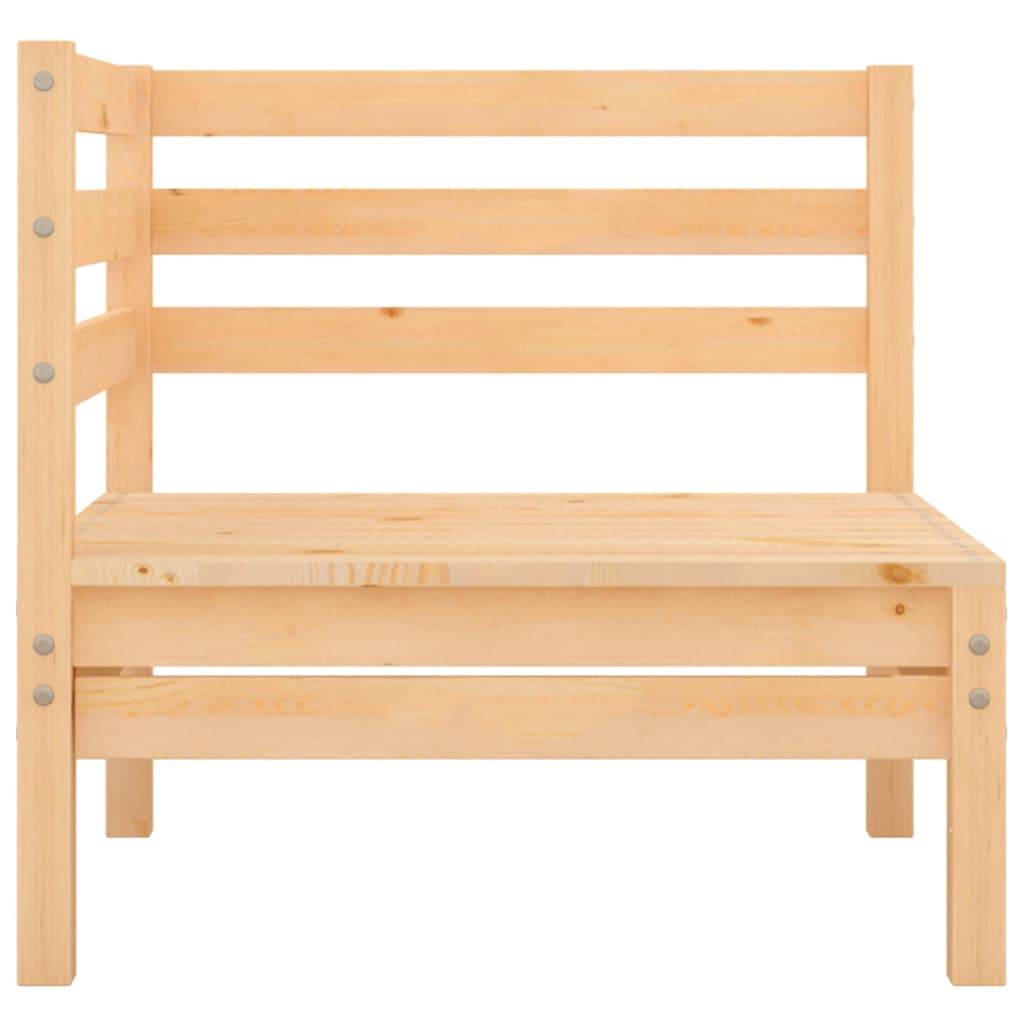 ComfortXL - Petit Salon de Jardin Bas 4 Pièces Bois de Pin Massif Modules Canapé et Table Basse Style Rustique Brun – ComfortXL Outdoor Living - Image 5