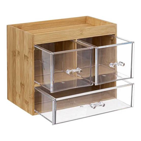 Boîte Organiseur 3 Tiroirs "Selena" 24cm Naturel - Image 2