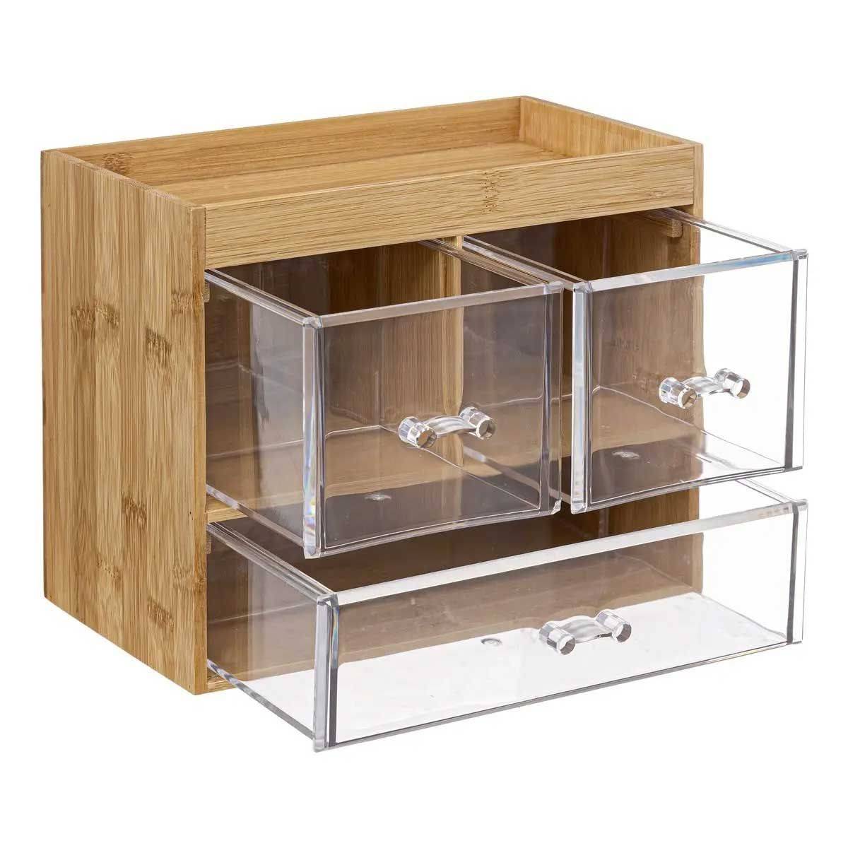 Boîte Organiseur 3 Tiroirs "Selena" 24cm Naturel - Image 2
