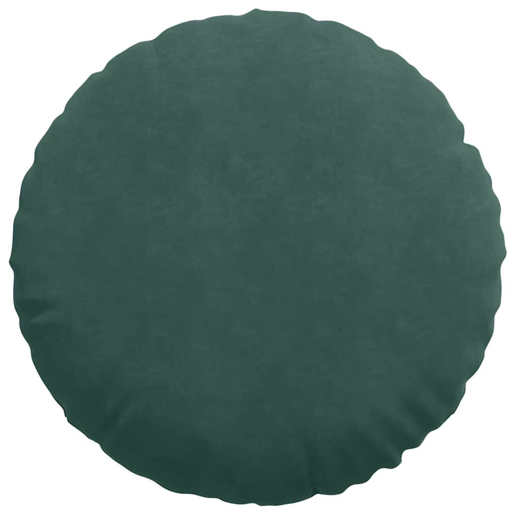 Lot de 2 Grands Coussins de Sol Velours Élégant Déhoussable pour Décoration Vert Foncé Ø 60 cm – ComfortXL Outdoor Living - Image 6