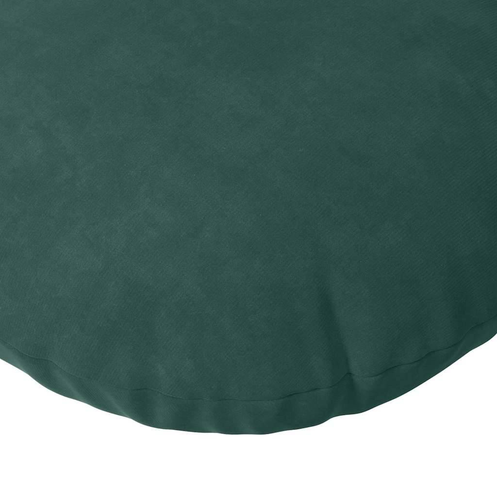 Lot de 2 Grands Coussins de Sol Velours Élégant Déhoussable pour Décoration Vert Foncé Ø 60 cm – ComfortXL Outdoor Living - Image 7
