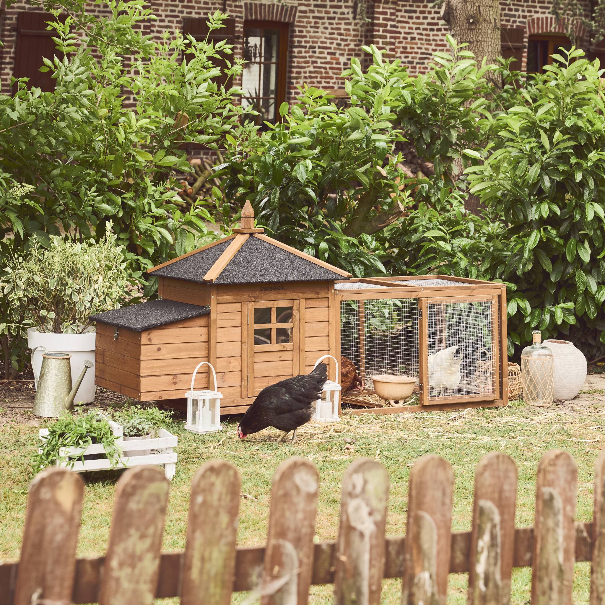 sweeek - Poulailler en bois JAVA. 2 poules. cage à poule avec enclos | sweeek - Image 5