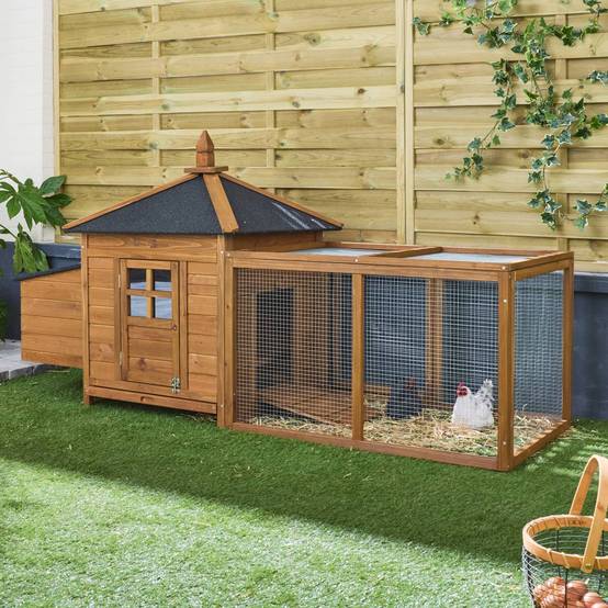 sweeek - Poulailler en bois JAVA. 2 poules. cage à poule avec enclos | sweeek - Image 4