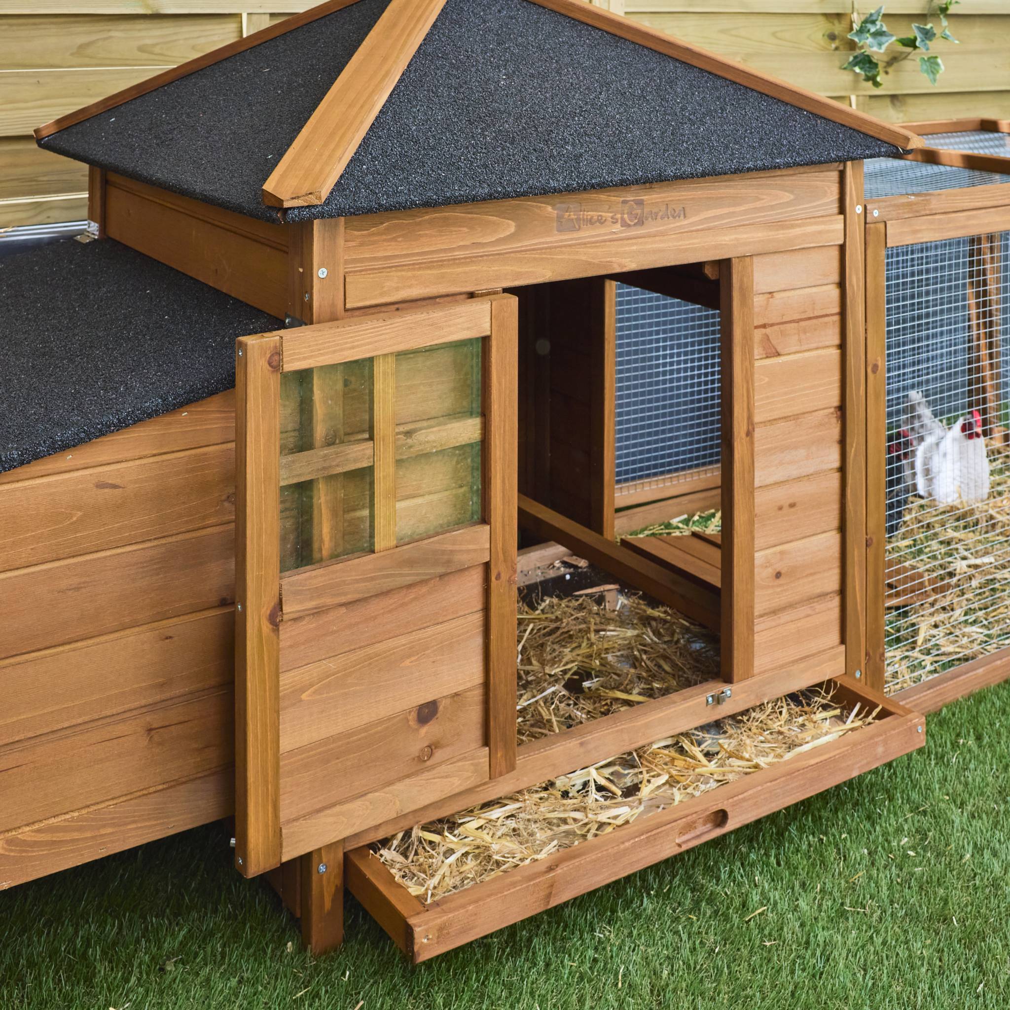 sweeek - Poulailler en bois JAVA. 2 poules. cage à poule avec enclos | sweeek - Image 6