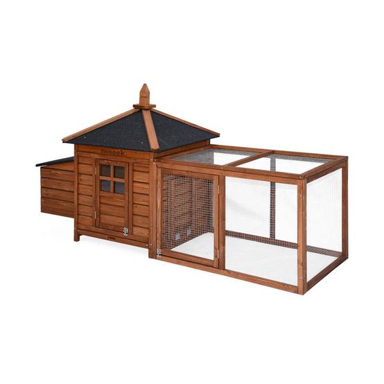 sweeek - Poulailler en bois JAVA. 2 poules. cage à poule avec enclos | sweeek - Image 2