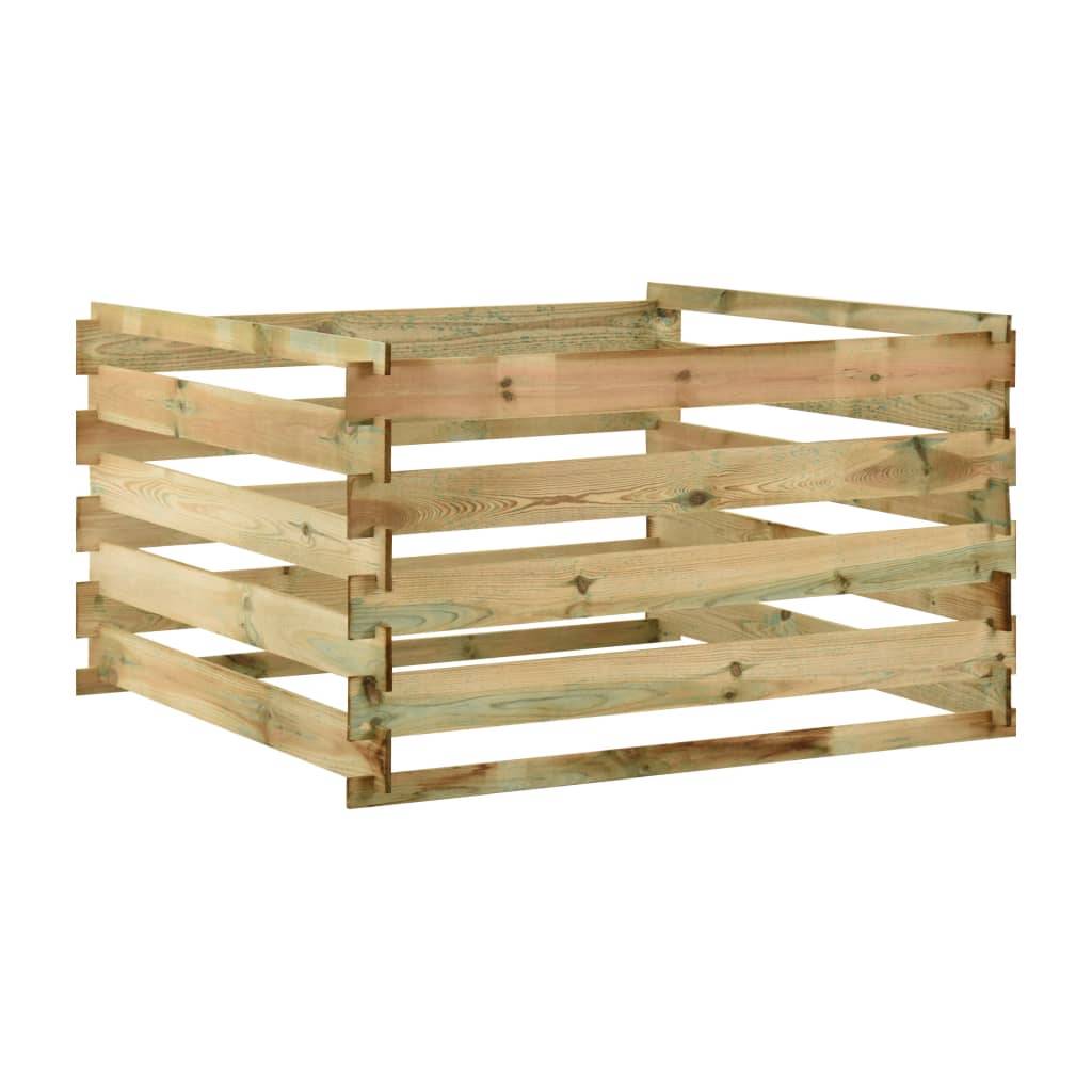 Vidaxl - Composteur de jardin à lattes 120x120x70cm Bois de pin imprégné vidaXL 316060 - Image 1