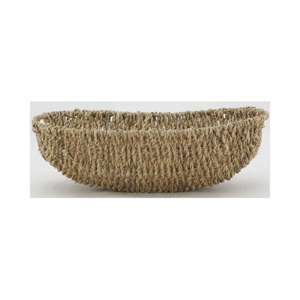 Aubry Gaspard - Corbeille ovale en jonc et métal L 30 cm - Image 4
