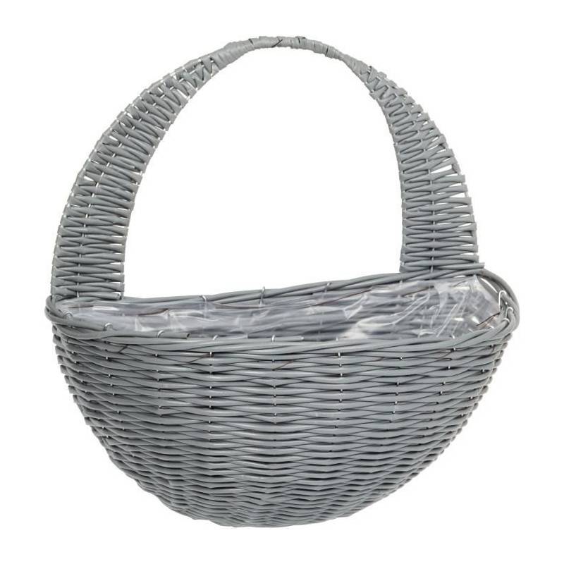 Smart Garden - Panier Mural - Faux Rotin - Gris - 41 Cm - Smart Garden - Image 1