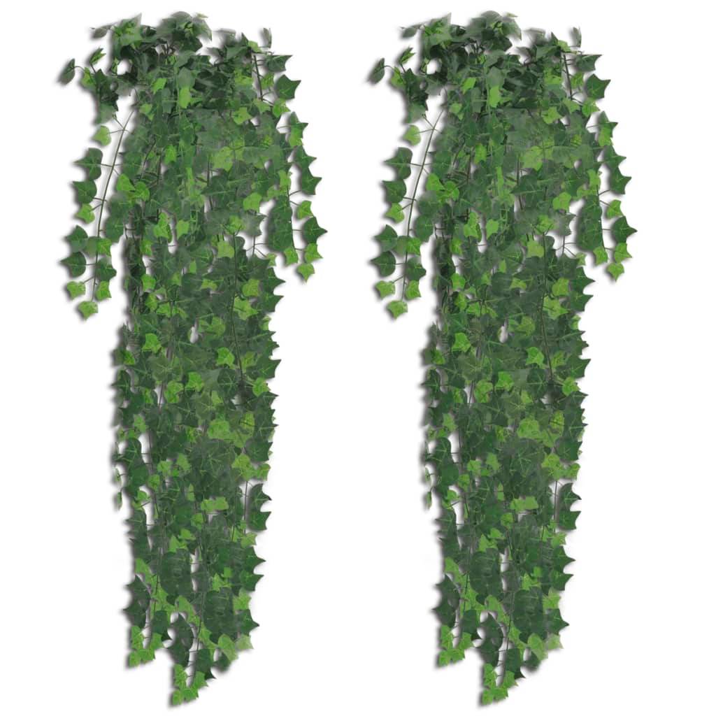 Autre - Plantes artificielles 2 pcs Lierre Vert 90 cm - Image 1