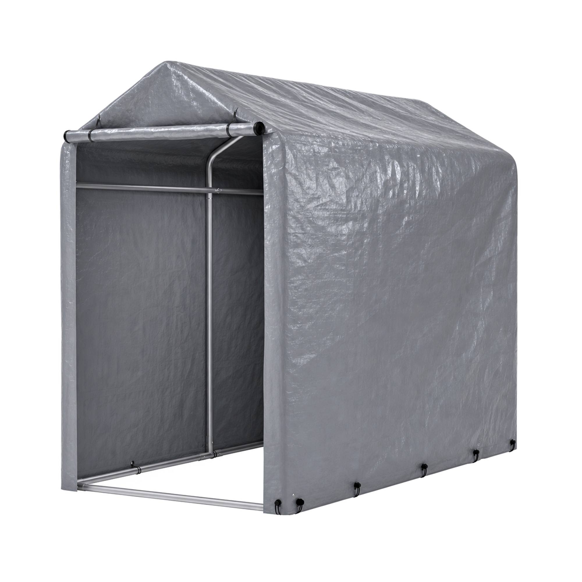 Garage à vélos 100×187×160cm, abri étanche extérieur cadre acier, protection UV pour vélos, moto, scooter et outils de jardin - Image 10
