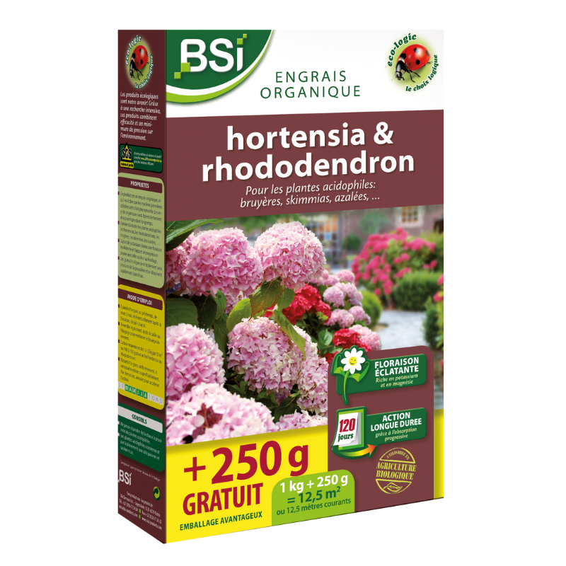 Engrais Bio Hortensia Rhododendron 12,5m2 - Bsi