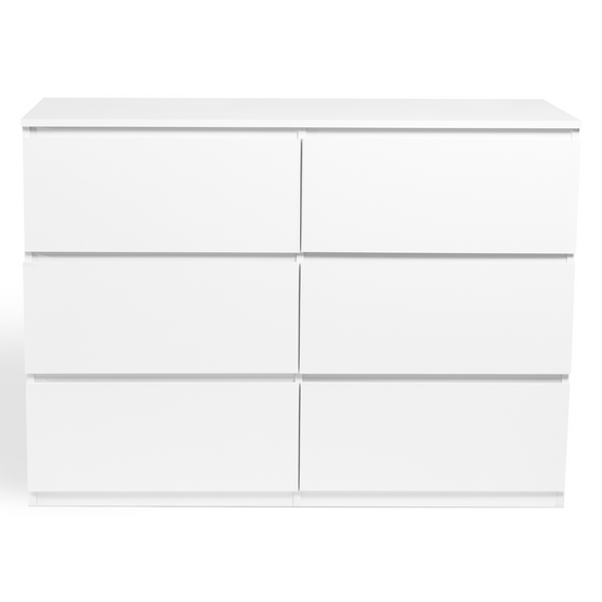 Commode 6 tiroirs TOMI 110 cm bois blanc - Image 3