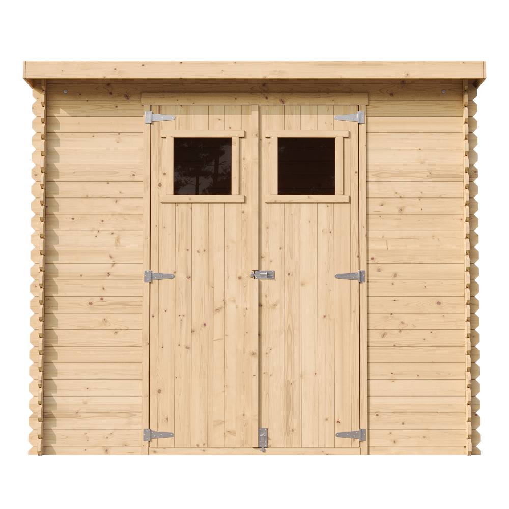 Timbela - Abri de jardin en bois l239xL142xH200cm/2.63 m² - Stockage extérieur - Petit abri à outils, Local à vélos - 19 mm d’épaisseur - Timbela M310 - Image 4