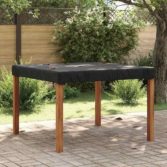 Housse de Protection 122cm Tissu Oxford 210D Imperméable pour Table de Jardin Carrée Noir 122x122x15 cm – ComfortXL Outdoor Living - Image 1