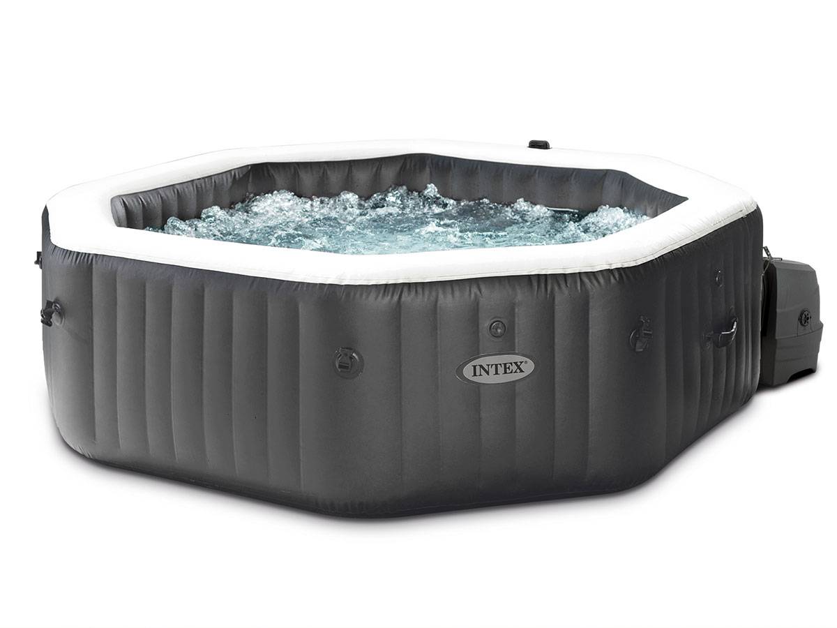 Kit spa gonflable Intex PureSpa Carbone octogonal Bulles et Jets 4 places + 12 filtres + 5 kg de sel + Kit d'entretien - Image 2