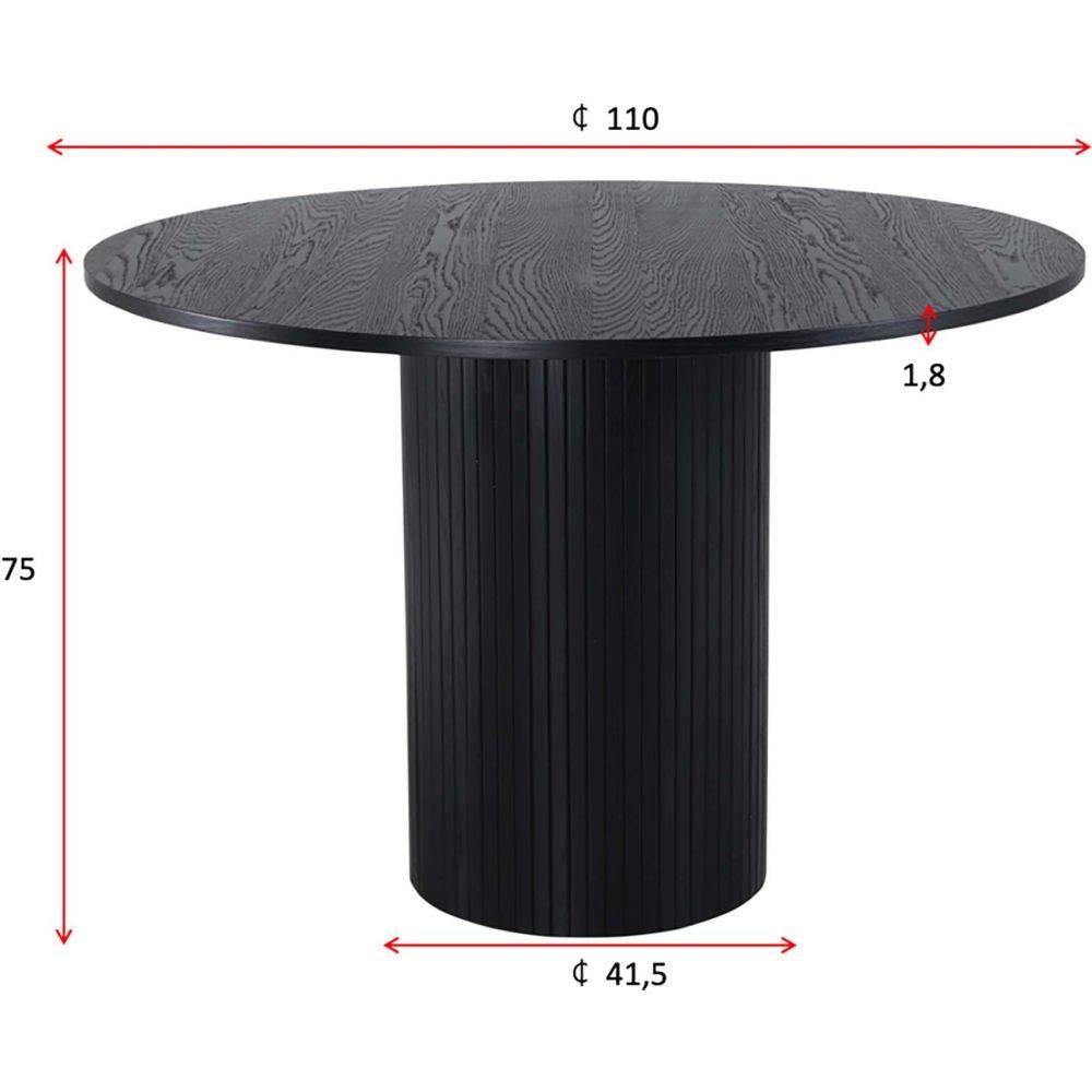 Table ronde en MDF Bianca 110 cm - Gamm vert