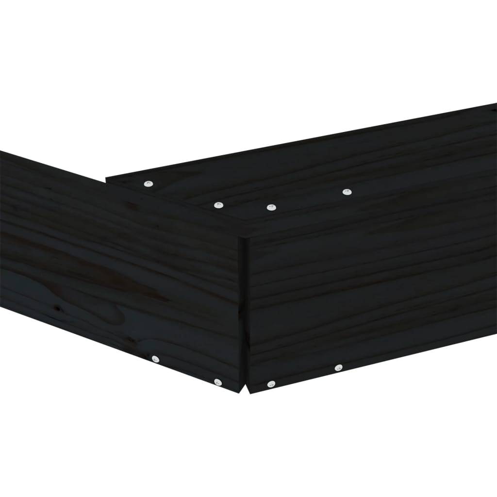 Maison Chic - Bac à sable - Maison de jeu pour enfants avec sièges noir octogone bois de pin massif-JU12119 - Image 7