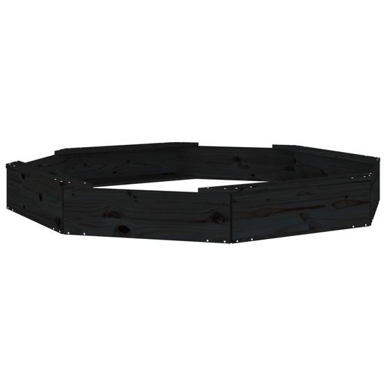 Maison Chic - Bac à sable - Maison de jeu pour enfants avec sièges noir octogone bois de pin massif-JU12119 - Image 6