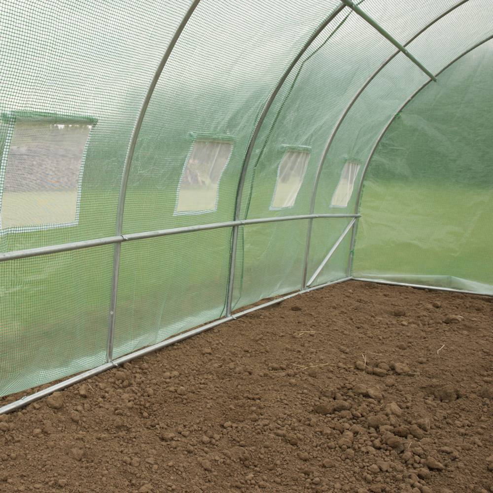 Serre tunnel de jardin en polyéthylène Renforcée - 18 m² - TERRE JARDIN - Image 4