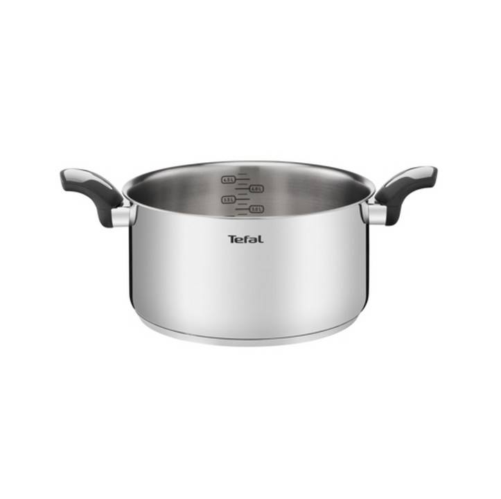 Faitout inox 24cm + couvercle en verre E3014604 Tefal - Image 2