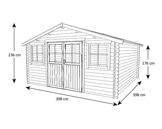 Abri de jardin bois marron 15,5 m2 Zélos - Image 3