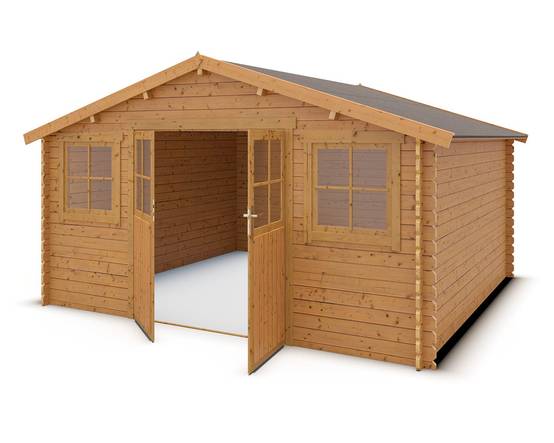 Abri de jardin bois marron 15,5 m2 Zélos - Image 2