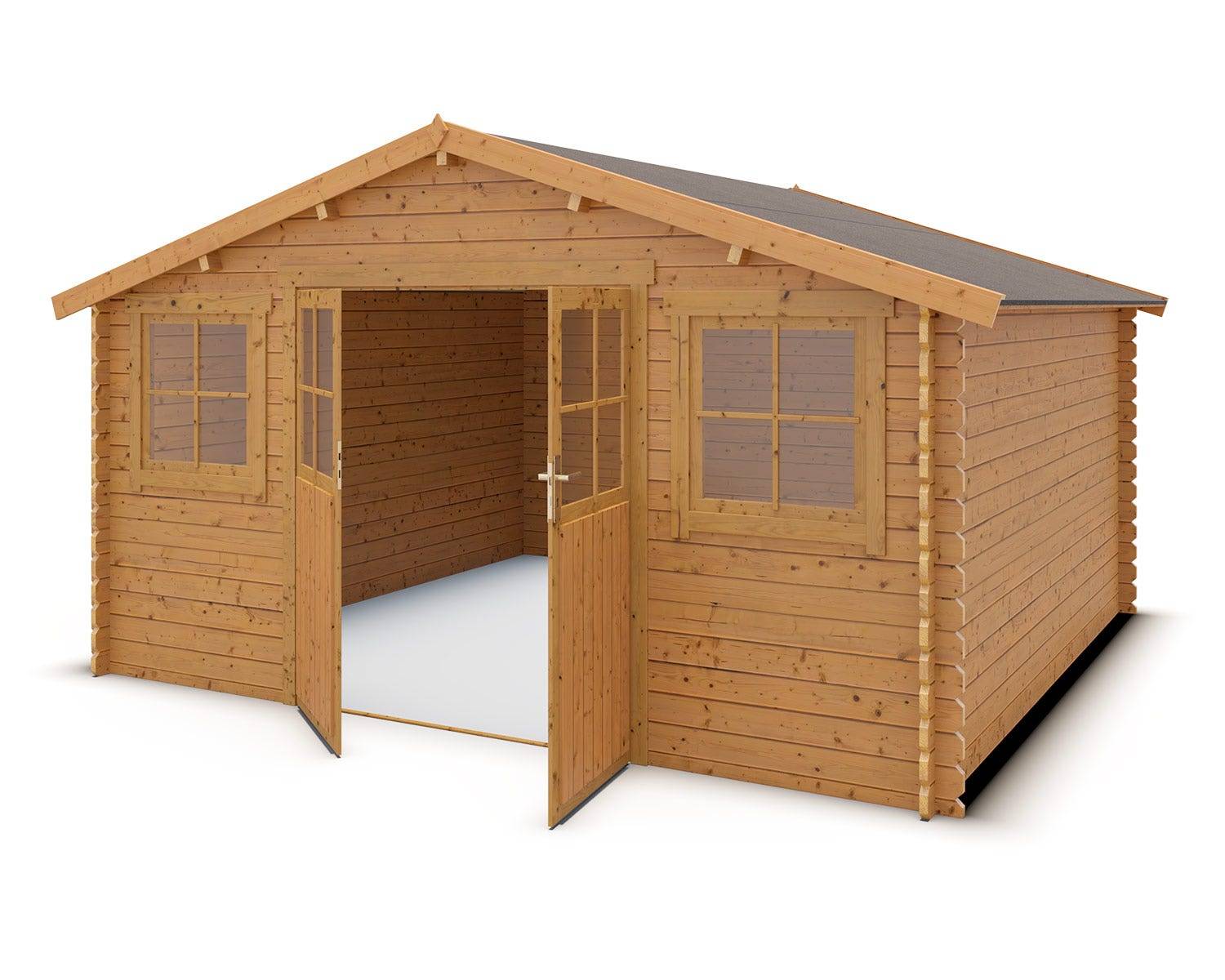Abri de jardin bois marron 15,5 m2 Zélos - Image 2