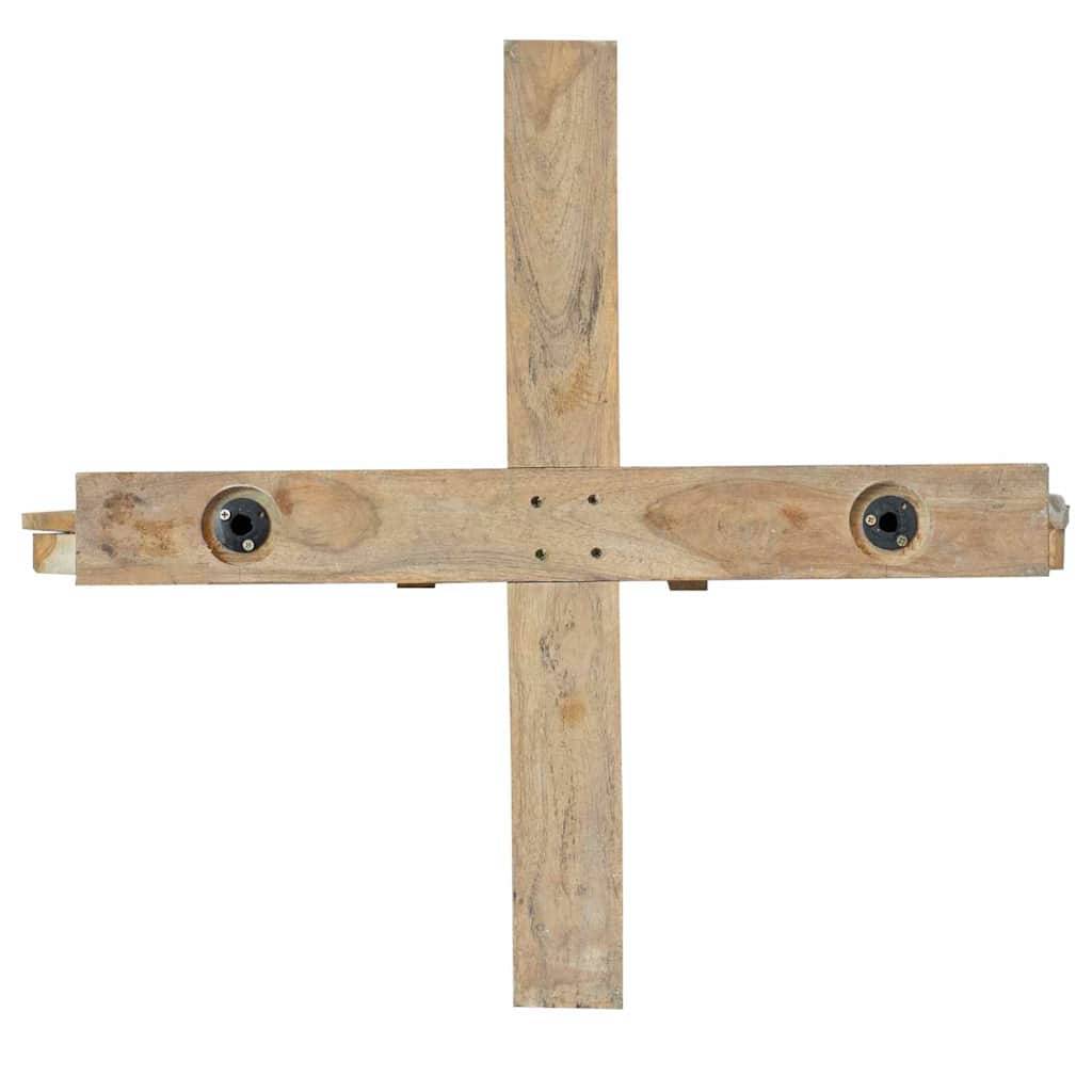 Maison Chic - Sapin de Noël | Arbre de Noël avec support Marron 180 cm Bois de teck solide Maison Chic - Image 8