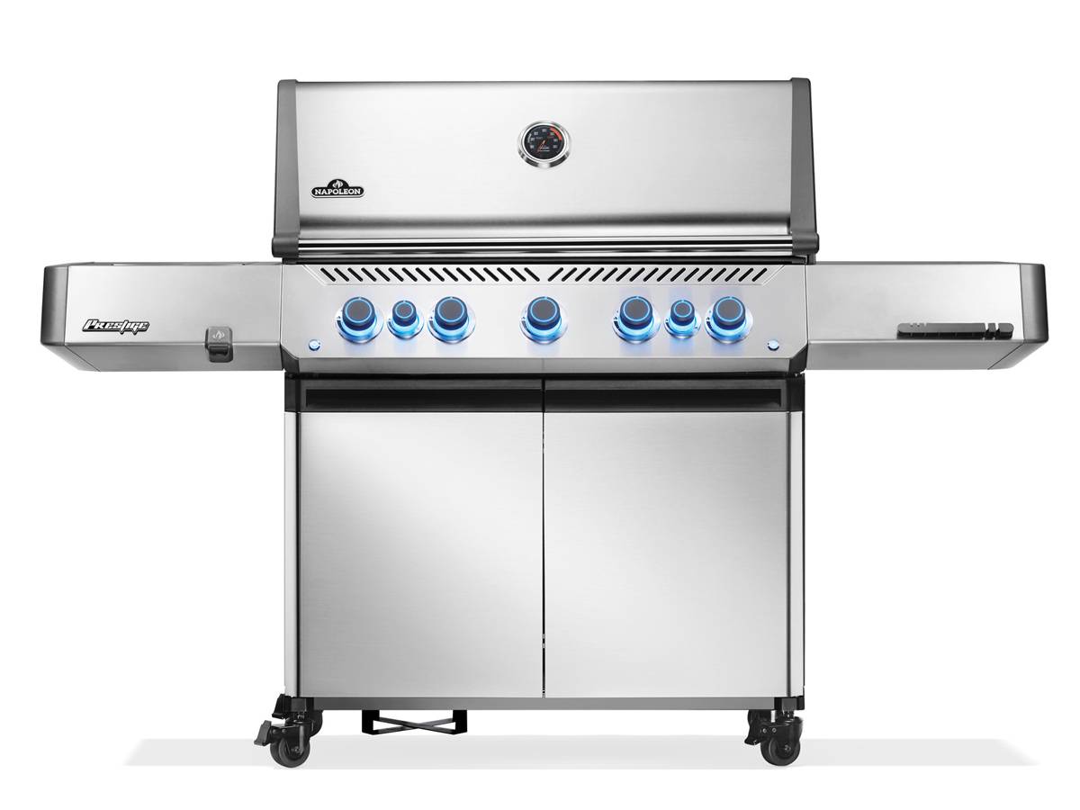 Napoleon - Barbecue à gaz Prestige 665 inox + Housse + Boîtier de fumage + 2 meubles de rangement tablette - Napoléon - Image 3