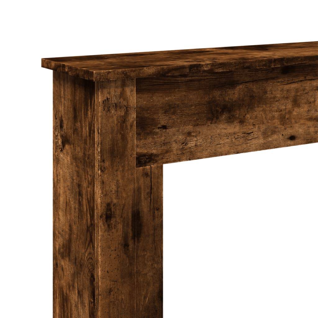 Manteau de Cheminée Effet Bois pour Salon Décoratif avec Étagère 75x20x87.5 cm Chêne Fumé - ComfortXL Outdoor Living - Image 7