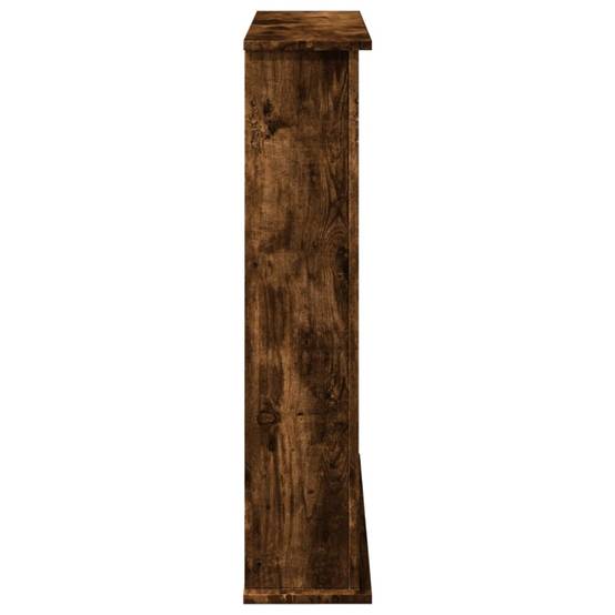 Manteau de Cheminée Effet Bois pour Salon Décoratif avec Étagère 75x20x87.5 cm Chêne Fumé - ComfortXL Outdoor Living - Image 5