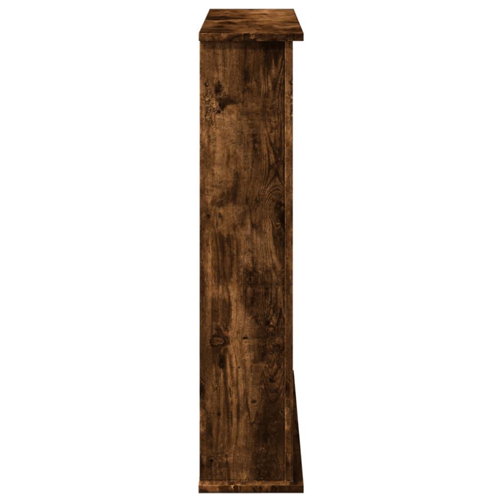 Manteau de Cheminée Effet Bois pour Salon Décoratif avec Étagère 75x20x87.5 cm Chêne Fumé - ComfortXL Outdoor Living - Image 5