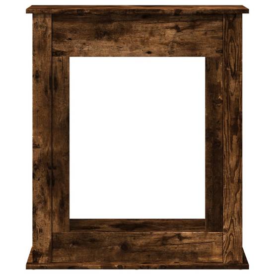 Manteau de Cheminée Effet Bois pour Salon Décoratif avec Étagère 75x20x87.5 cm Chêne Fumé - ComfortXL Outdoor Living - Image 4