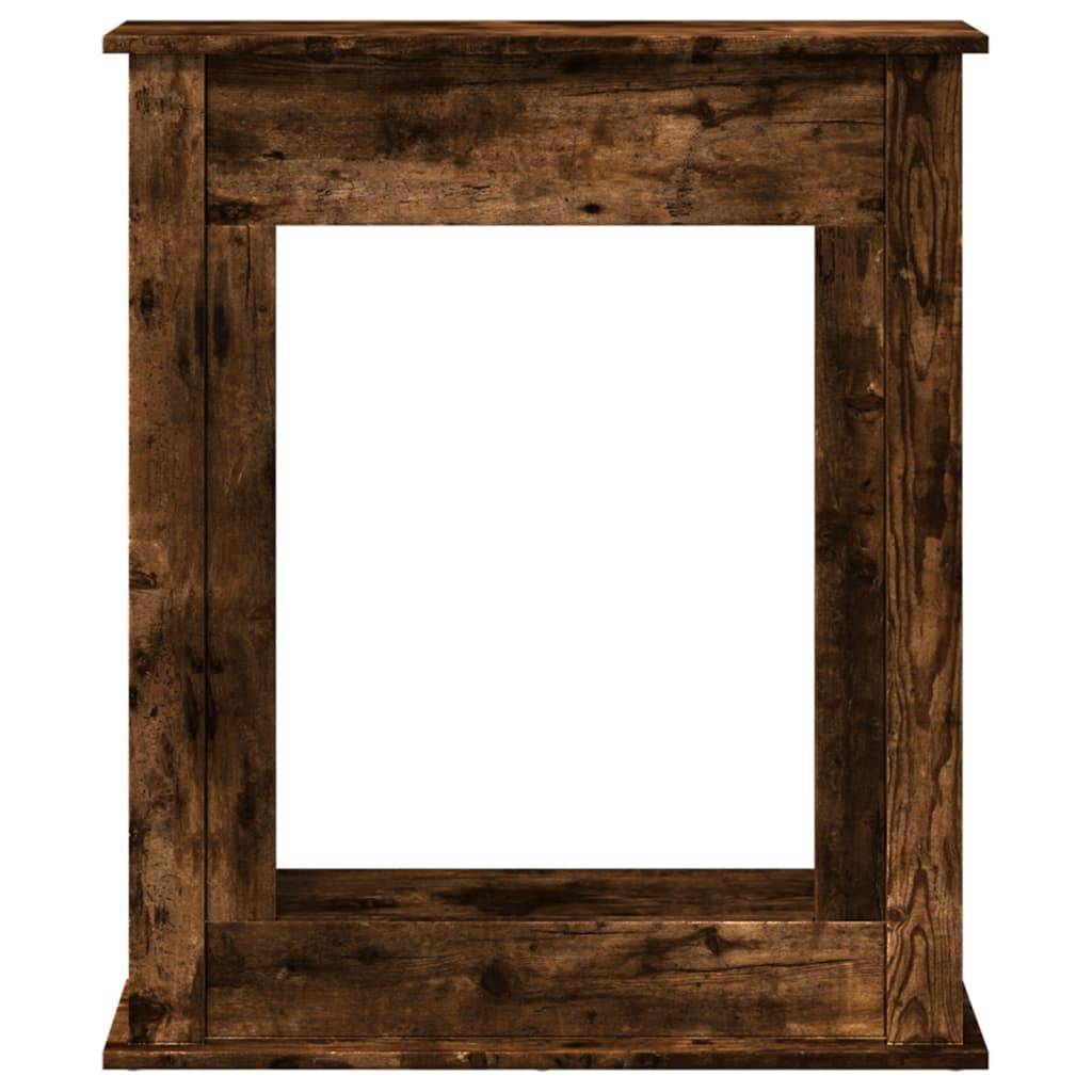 Manteau de Cheminée Effet Bois pour Salon Décoratif avec Étagère 75x20x87.5 cm Chêne Fumé - ComfortXL Outdoor Living - Image 4