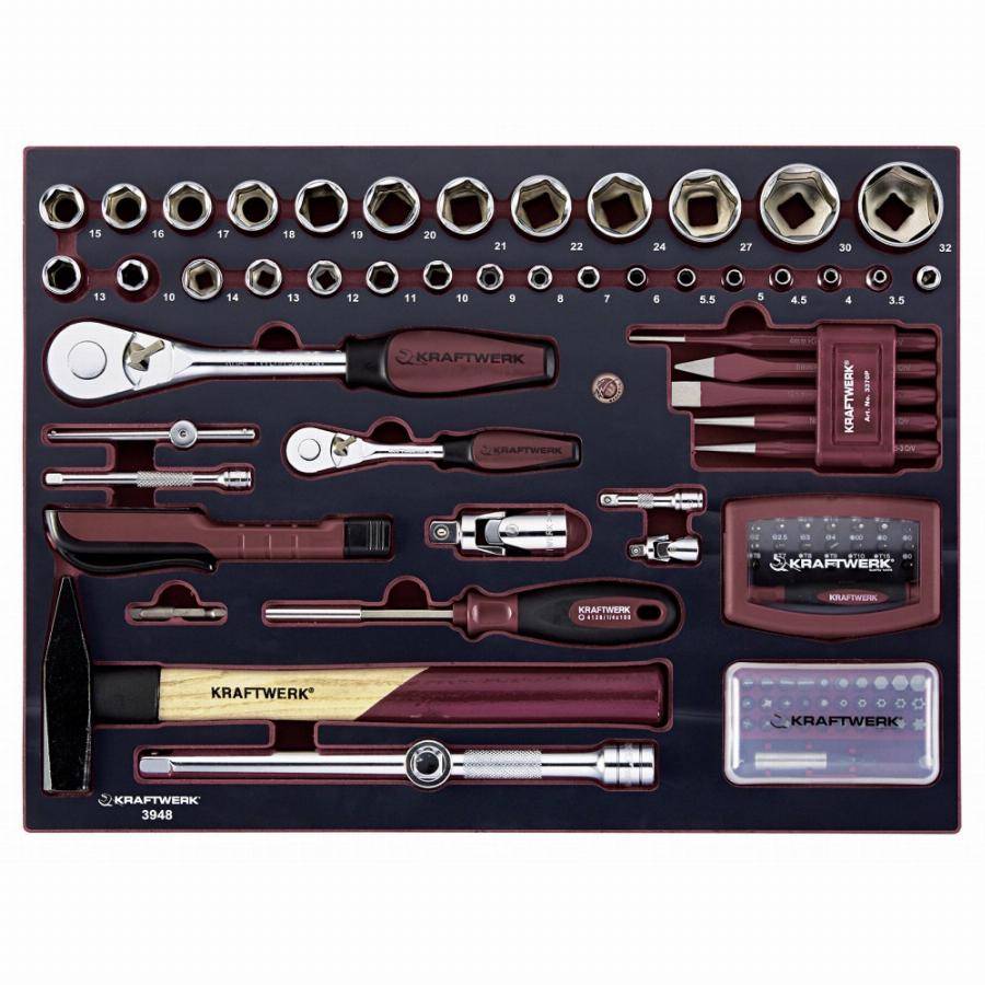 Coffret d'outils Pro-Line 1/4' + 1/2' KRAFTWERK 263 pièces - 3948 - Image 4