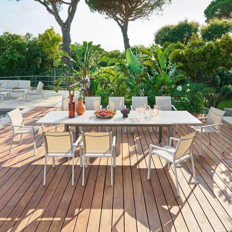 Hesperide - Table de jardin 12 places Luzane extensible argile - Hespéride - Image 8