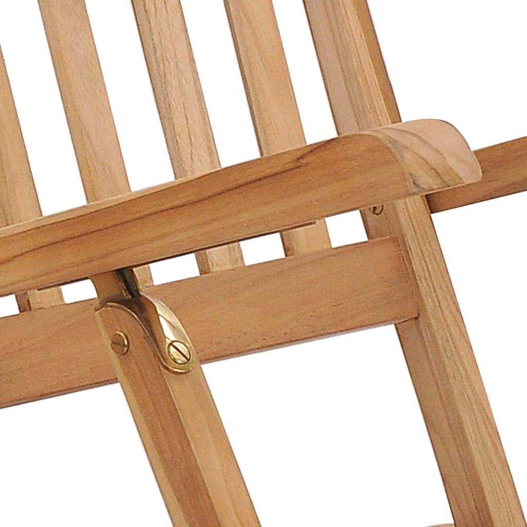 Helloshop26 - Chaises longues de jardin et repose-pied et table bois de teck - Image 5